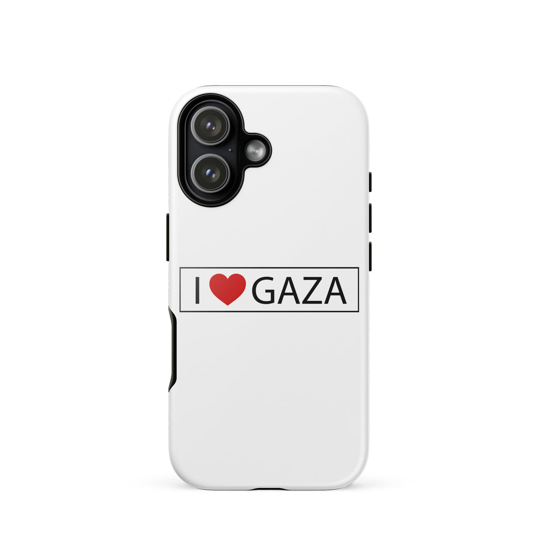 Tough Case for iPhone® - I Love Gaza, Glossy iPhone 17