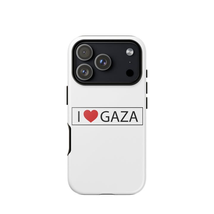 Tough Case for iPhone® - I Love Gaza, Glossy iPhone 17 Pro