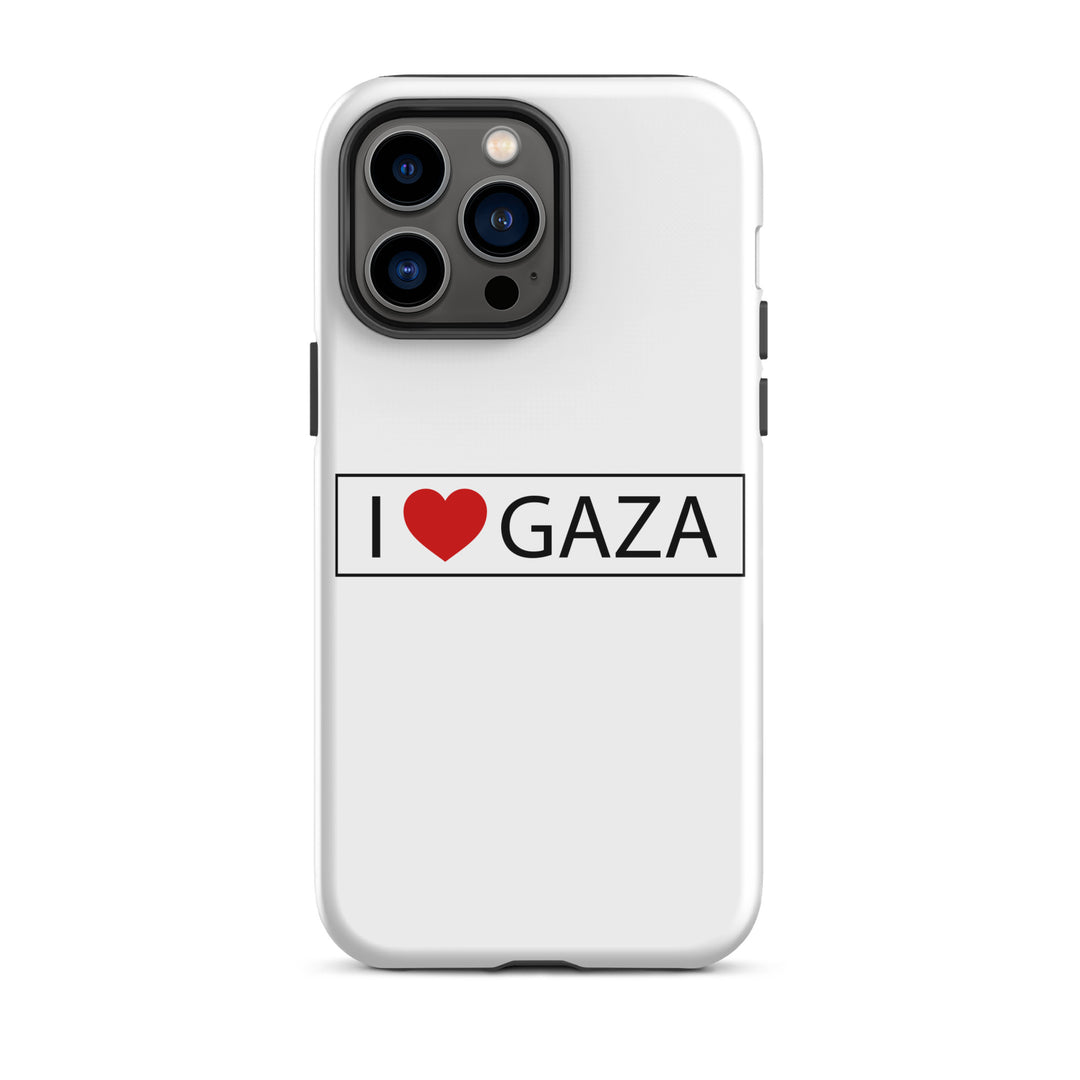 Tough Case for iPhone® - I Love Gaza, Matte iPhone 14 Pro Max
