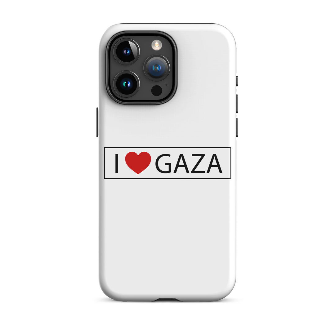 Tough Case for iPhone® - I Love Gaza, Matte iPhone 15 Pro Max