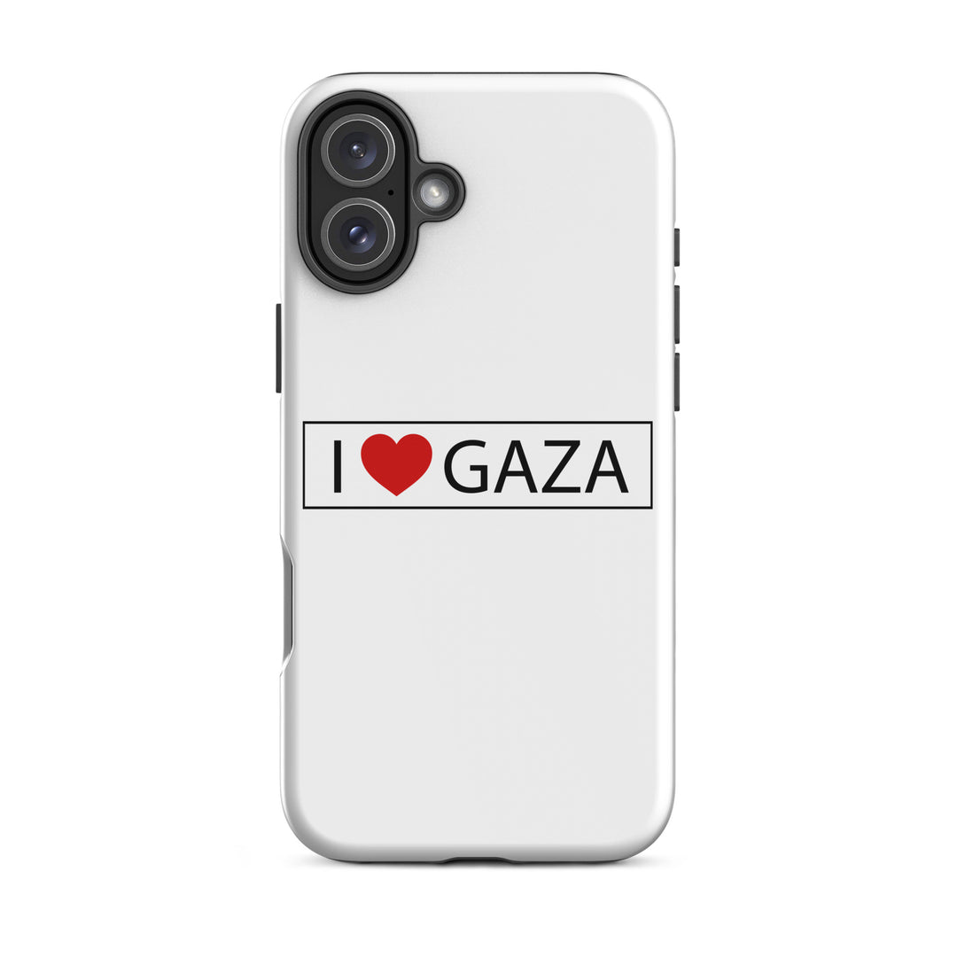 Tough Case for iPhone® - I Love Gaza, Matte iPhone 16 Plus