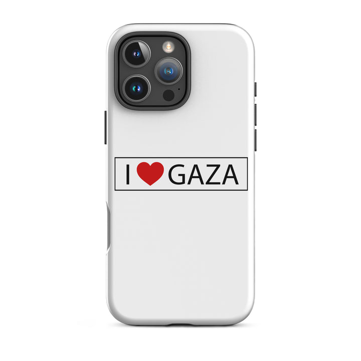 Tough Case for iPhone® - I Love Gaza, Matte iPhone 16 Pro Max