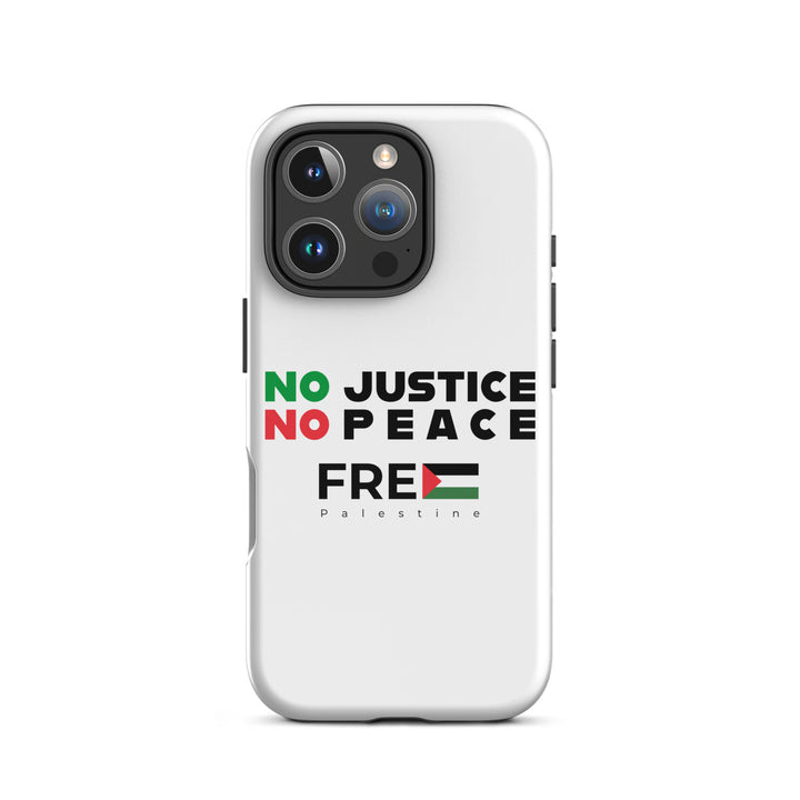 Tough Case for iPhone® - No Justice No Peace, Glossy iPhone 16 Pro