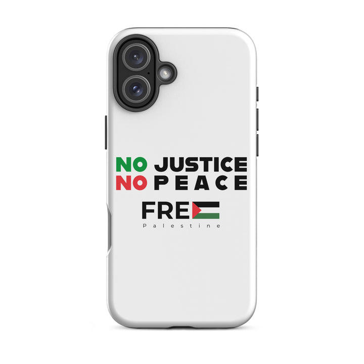 Tough Case for iPhone® - No Justice No Peace, Matte iPhone 16 Plus