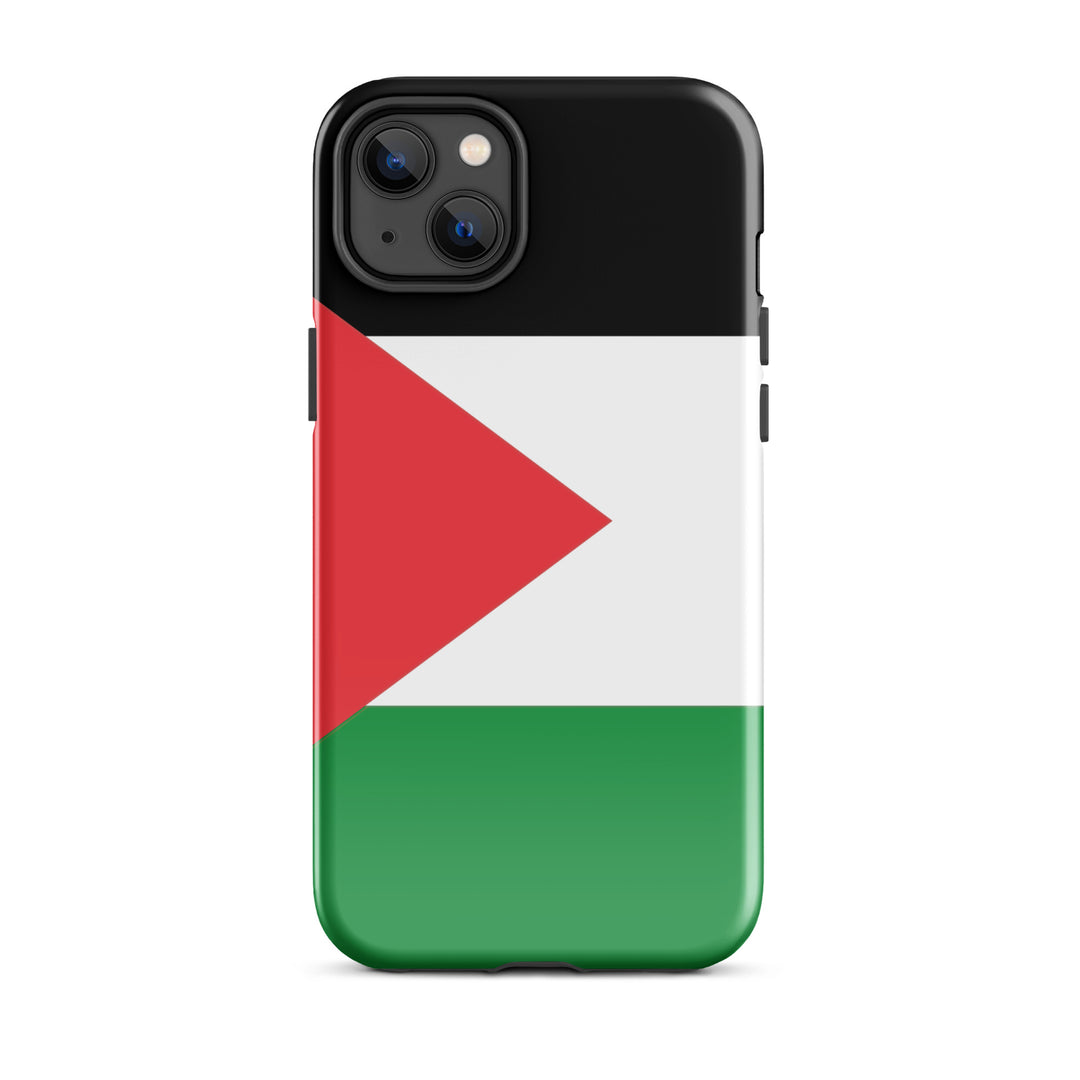 Tough Case for iPhone® - Palestine Flag, Glossy iPhone 14 Plus
