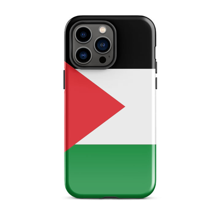 Tough Case for iPhone® - Palestine Flag, Glossy iPhone 14 Pro Max