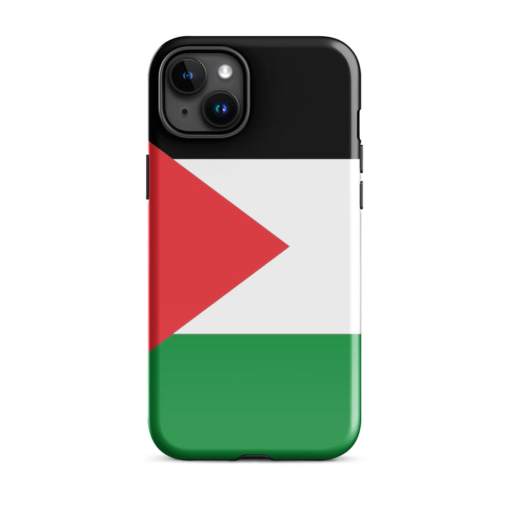 Tough Case for iPhone® - Palestine Flag, Glossy iPhone 15 Plus