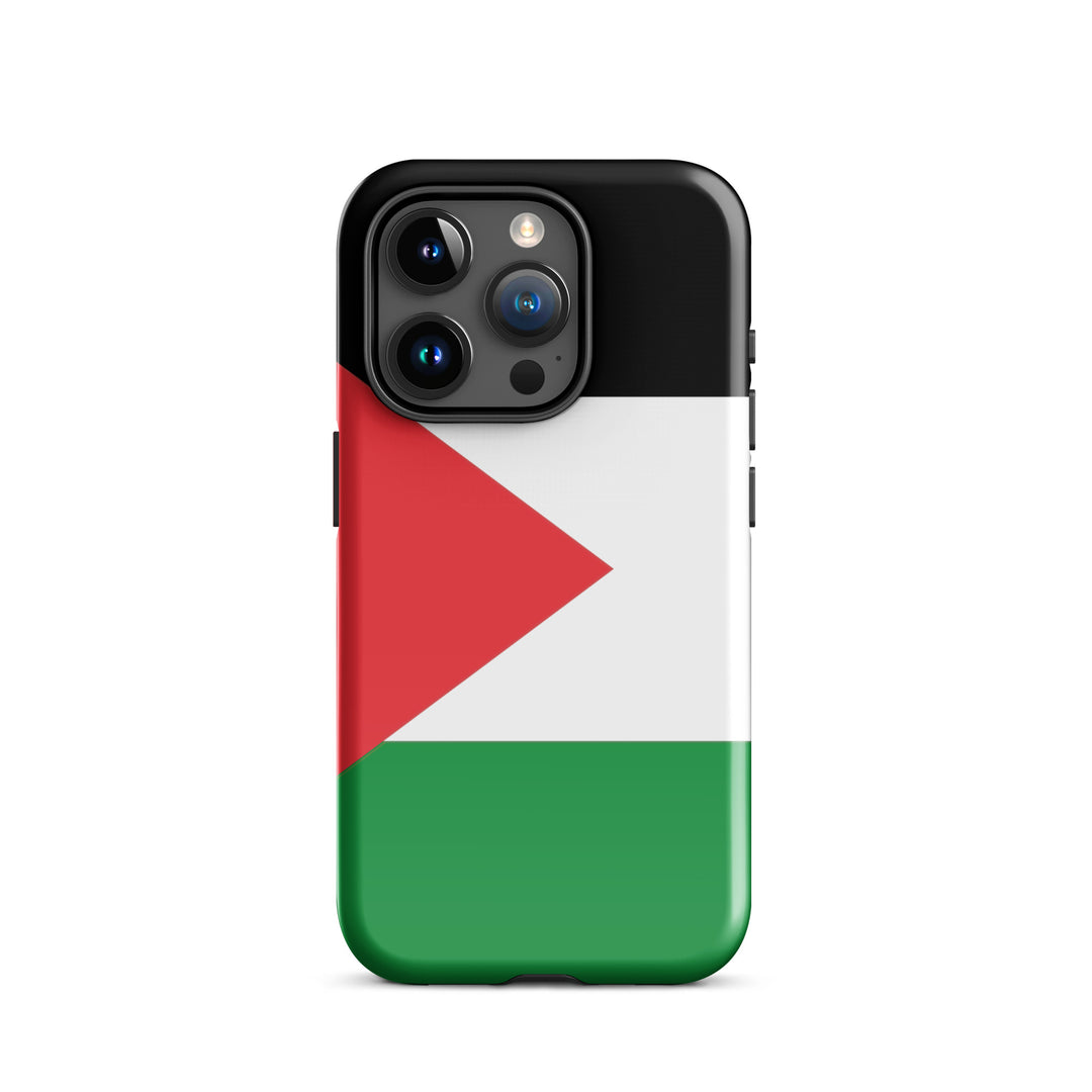 Tough Case for iPhone® - Palestine Flag, Glossy iPhone 15 Pro