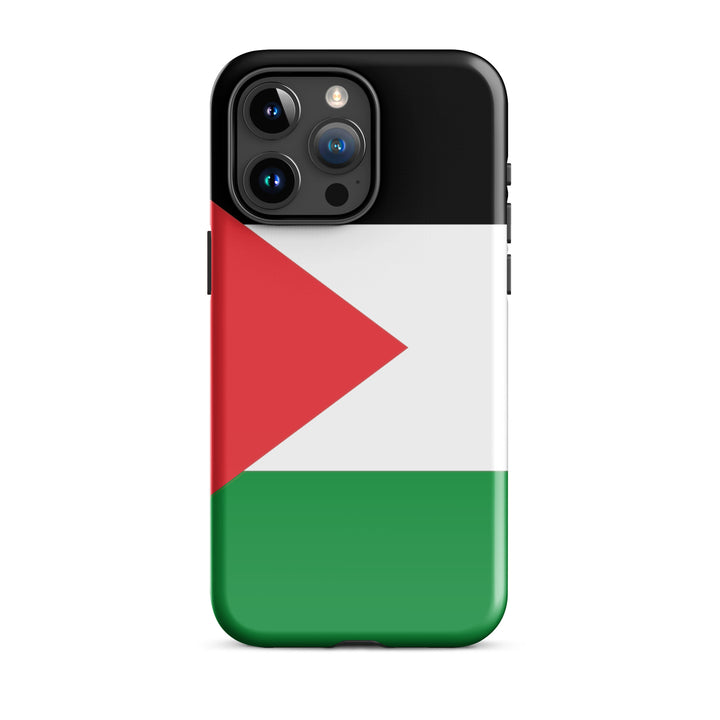 Tough Case for iPhone® - Palestine Flag, Glossy iPhone 15 Pro Max