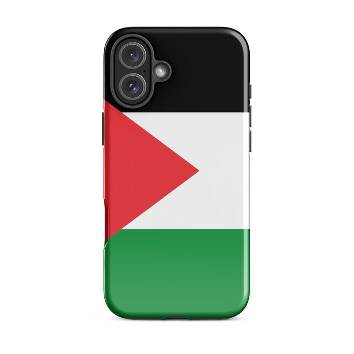 Tough Case for iPhone® - Palestine Flag, Glossy iPhone 16 Plus