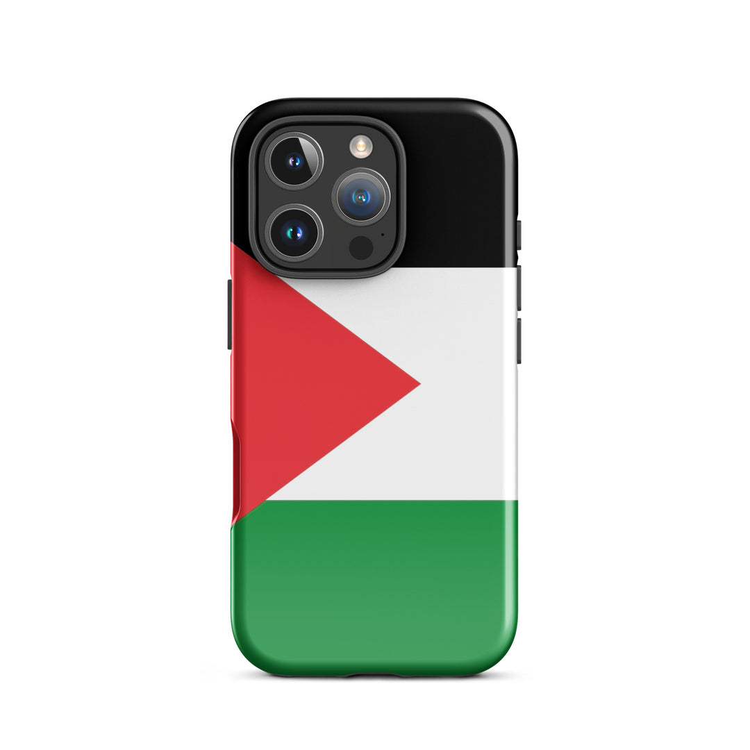Tough Case for iPhone® - Palestine Flag, Glossy iPhone 16 Pro