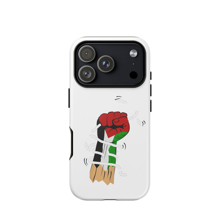 Tough Case for iPhone® | Palestine Hand – glossy iPhone 18 pro, front view