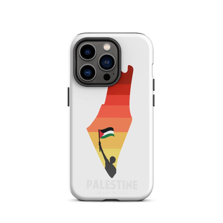 Tough Case for iPhone® - Palestine Map, Glossy iPhone 14 Pro