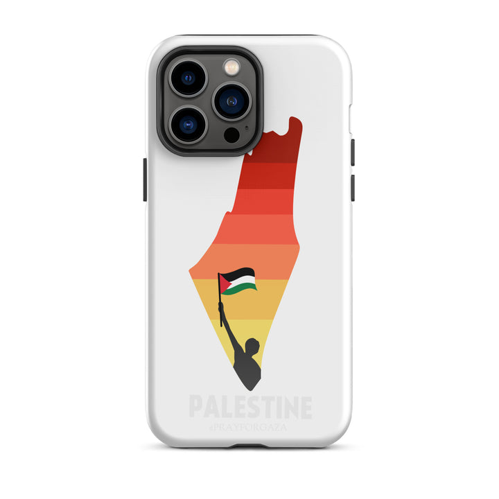 Tough Case for iPhone® - Palestine Map, Glossy iPhone 14 Pro Max