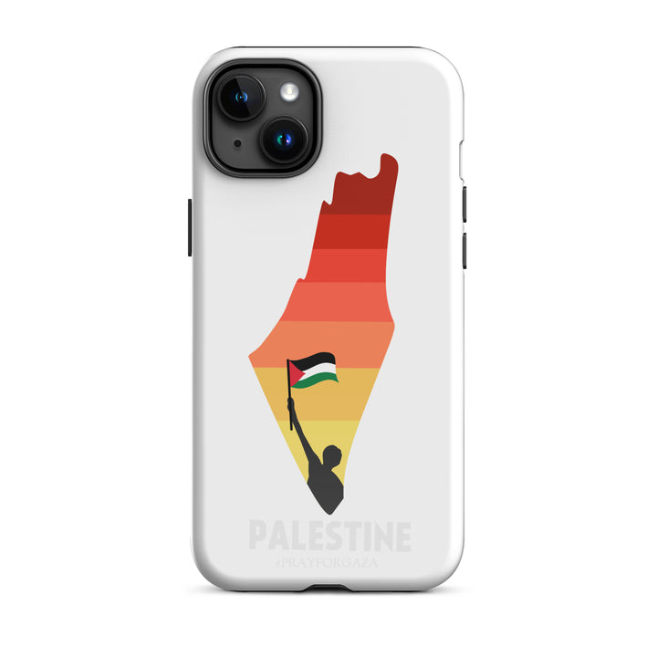 Tough Case for iPhone® - Palestine Map, Glossy iPhone 15 Plus