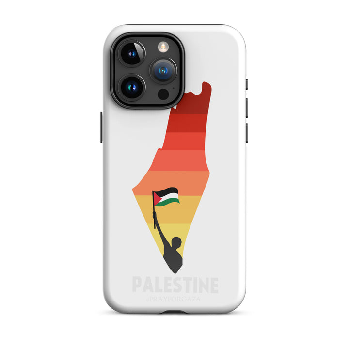 Tough Case for iPhone® - Palestine Map, Glossy iPhone 15 Pro Max