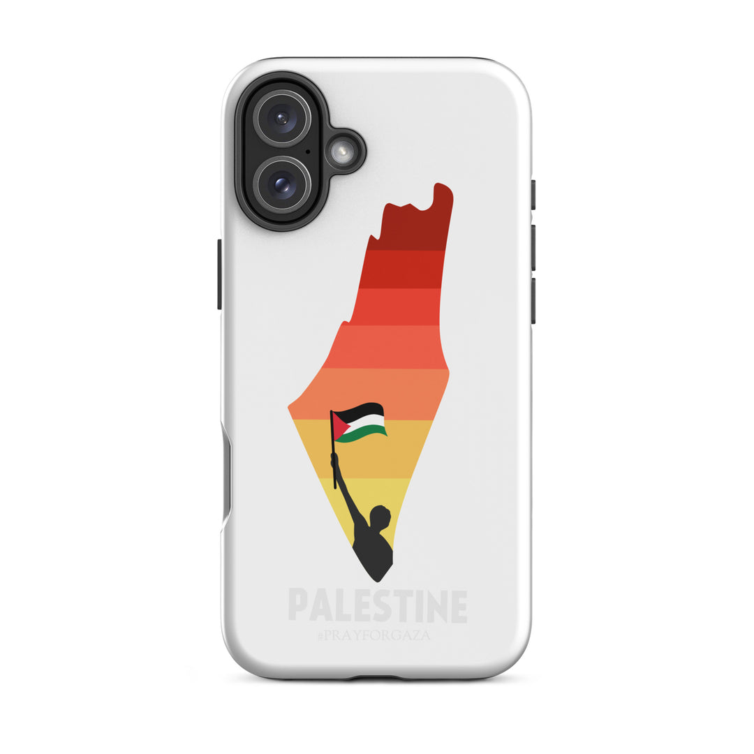 Tough Case for iPhone® - Palestine Map, Matte iPhone 16 Plus