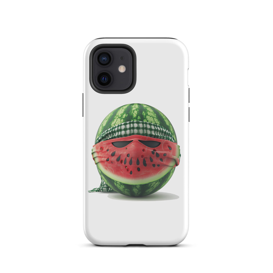 Tough Case for iPhone® - Palestine Watermelon Fighter, Glossy iPhone 12