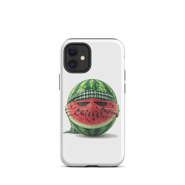 Tough Case for iPhone® - Palestine Watermelon Fighter, Glossy iPhone 12 Mini