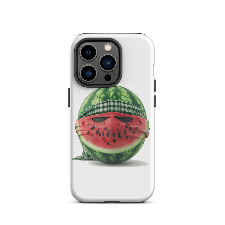 Tough Case for iPhone® - Palestine Watermelon Fighter, Glossy iPhone 14 Pro