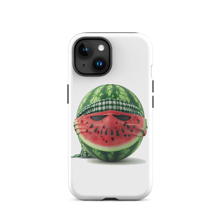 Tough Case for iPhone® - Palestine Watermelon Fighter, Glossy iPhone 15