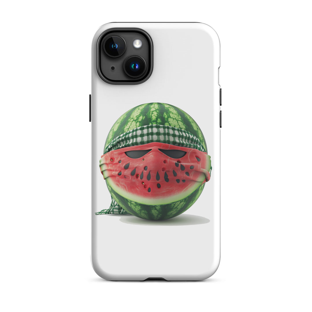 Tough Case for iPhone® - Palestine Watermelon Fighter, Glossy iPhone 15 Plus