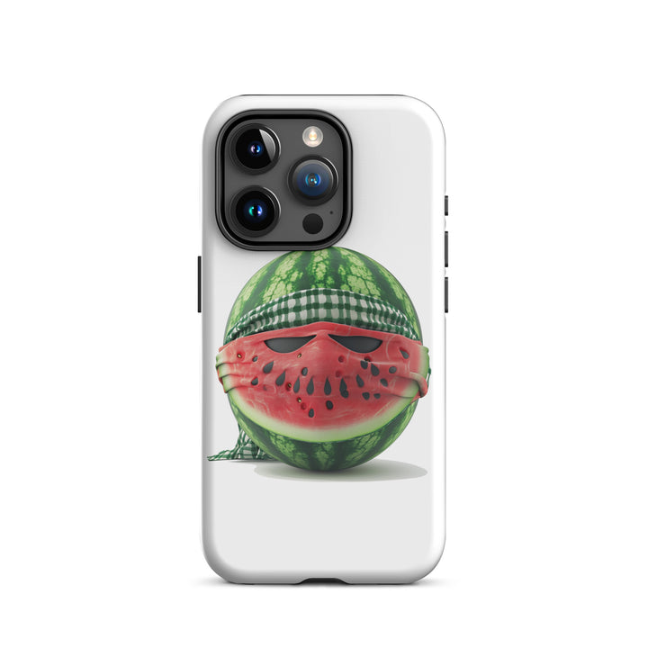 Tough Case for iPhone® - Palestine Watermelon Fighter, Glossy iPhone 15 Pro