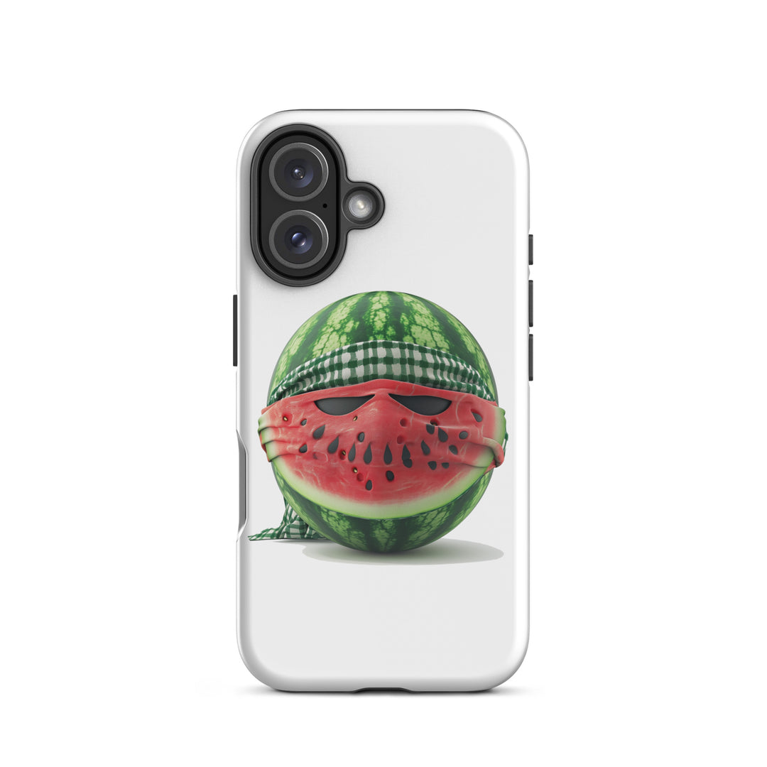 Tough Case for iPhone® - Palestine Watermelon Fighter, Glossy iPhone 16