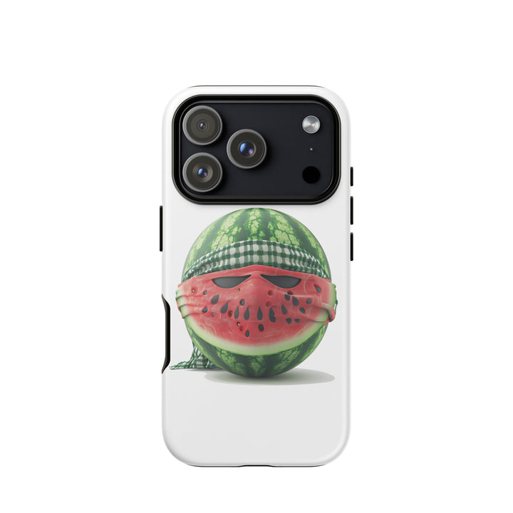 Tough Case for iPhone® - Palestine Watermelon Fighter, Glossy iPhone 17 Pro