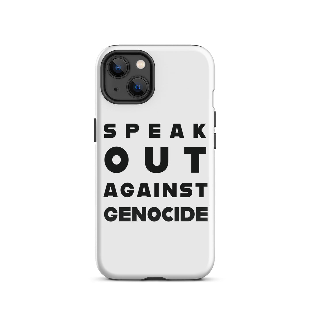 Tough Case for iPhone® - Speak out against genocide, Glossy iPhone 13