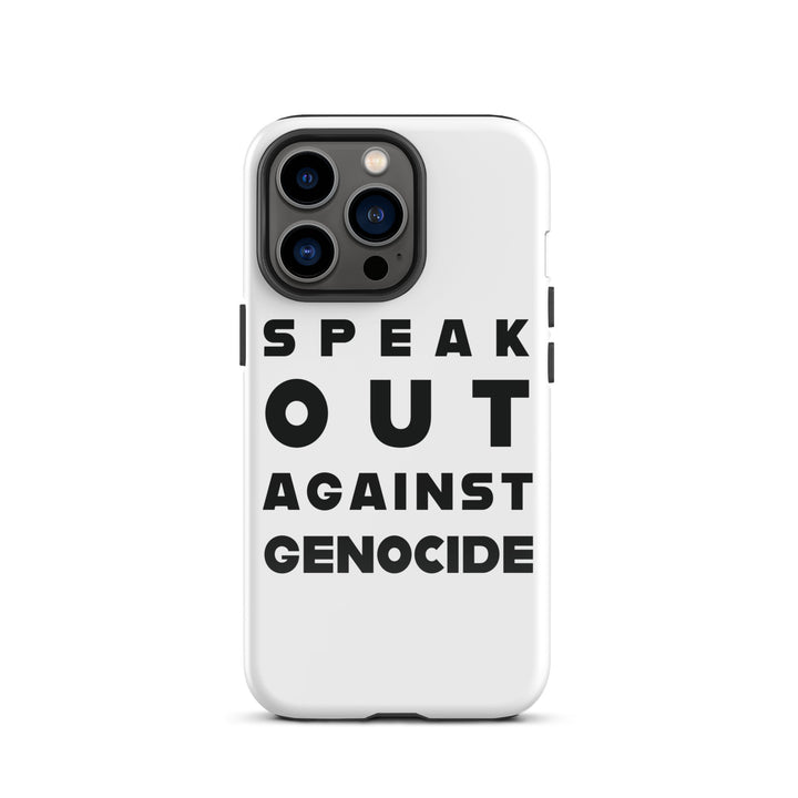 Tough Case for iPhone® - Speak out against genocide, Glossy iPhone 13 Pro