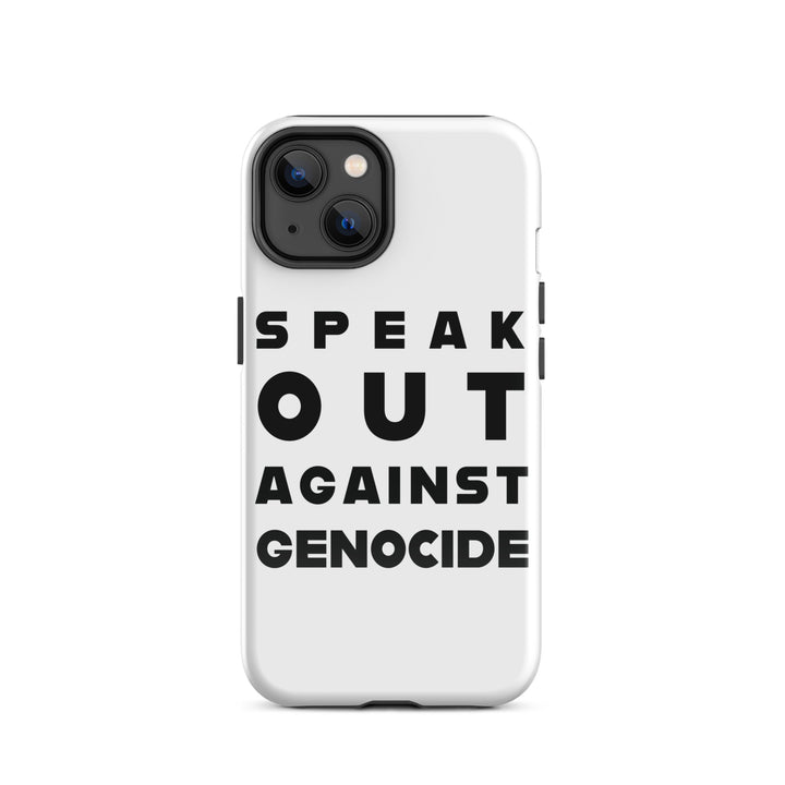 Tough Case for iPhone® - Speak out against genocide, Glossy iPhone 14