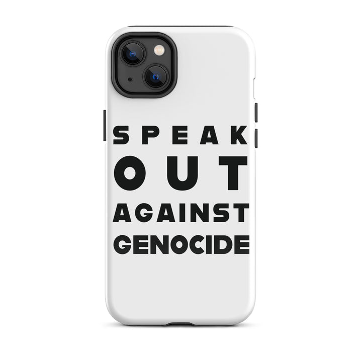 Tough Case for iPhone® - Speak out against genocide, Glossy iPhone 14 Plus