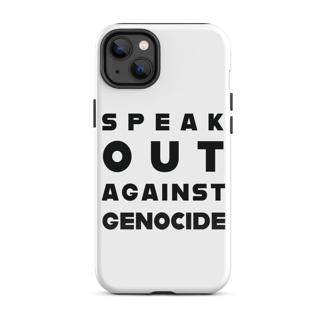 Tough Case for iPhone® - Speak out against genocide, Glossy iPhone 14 Plus