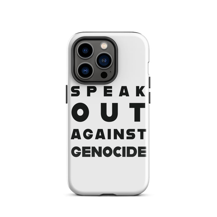 Tough Case for iPhone® - Speak out against genocide, Glossy iPhone 14 Pro