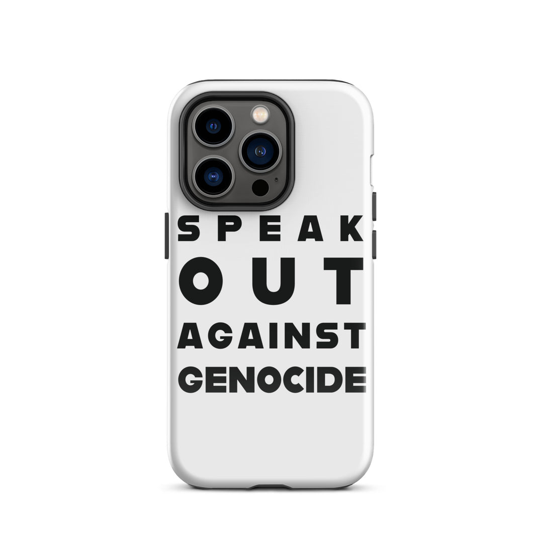 Tough Case for iPhone® - Speak out against genocide, Glossy iPhone 14 Pro
