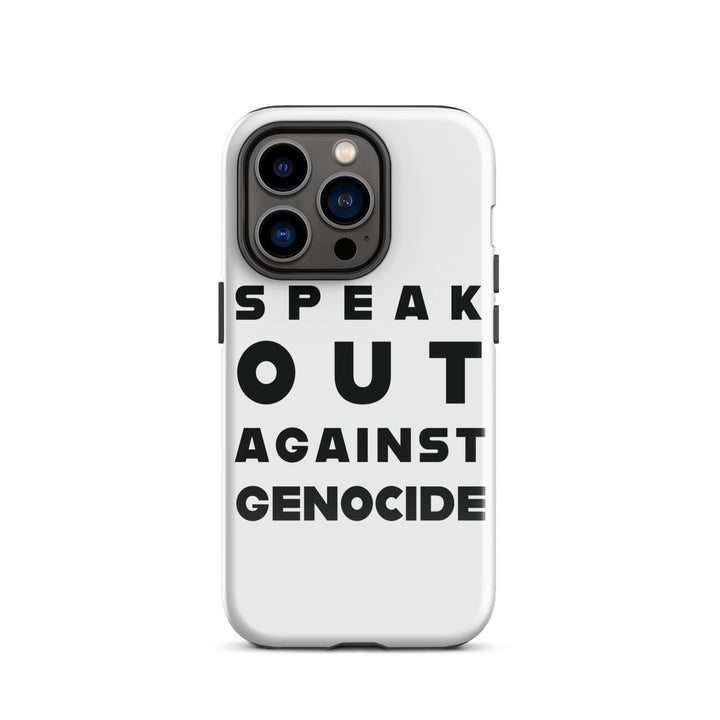Tough Case for iPhone® - Speak out against genocide, Glossy iPhone 14 Pro