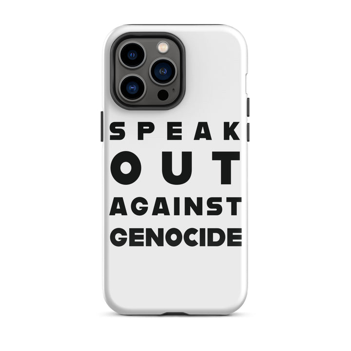 Tough Case for iPhone® - Speak out against genocide, Glossy iPhone 14 Pro Max