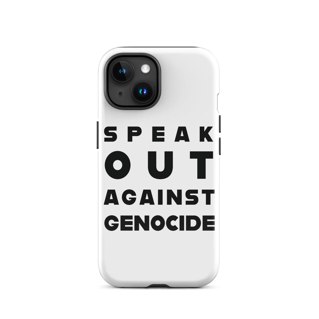 Tough Case for iPhone® - Speak out against genocide, Glossy iPhone 15