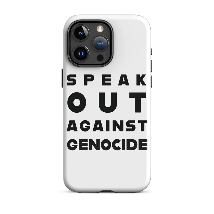 Tough Case for iPhone® - Speak out against genocide, Glossy iPhone 15 Pro Max