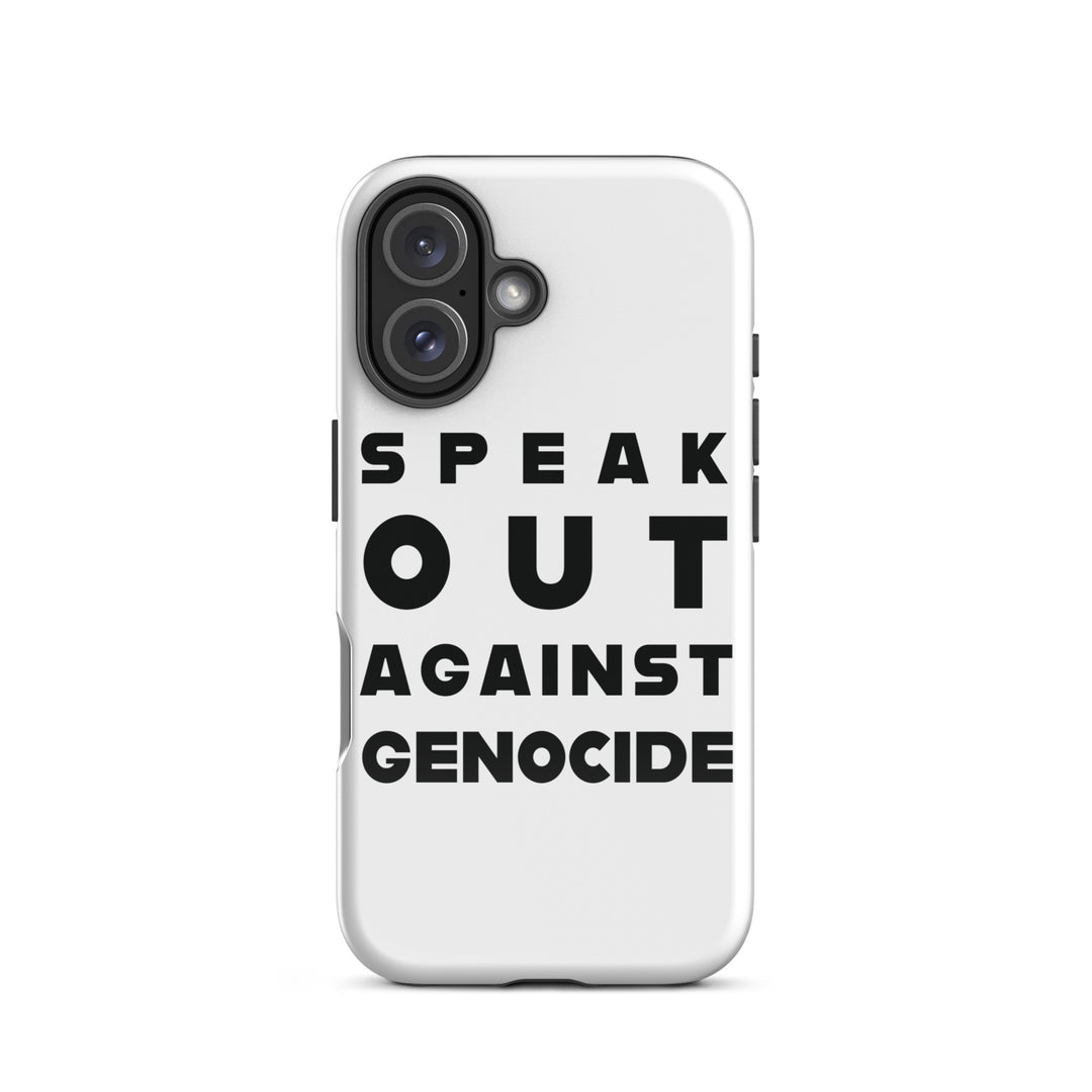 Tough Case for iPhone® - Speak out against genocide, Glossy iPhone 16