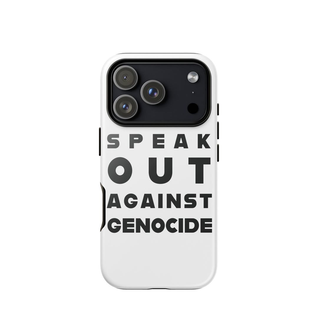 Tough Case for iPhone® - Speak out against genocide, Glossy iPhone 17 Pro