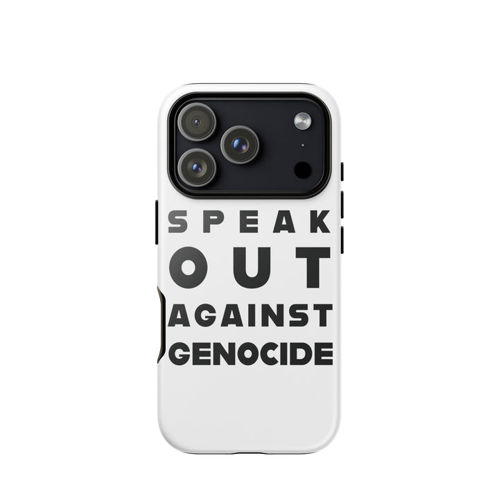 Tough Case for iPhone® - Speak out against genocide, Glossy iPhone 17 Pro