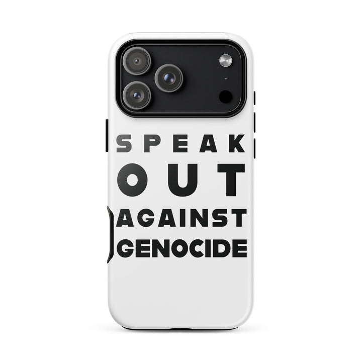 Tough Case for iPhone® - Speak out against genocide, Glossy iPhone 17 Pro Max