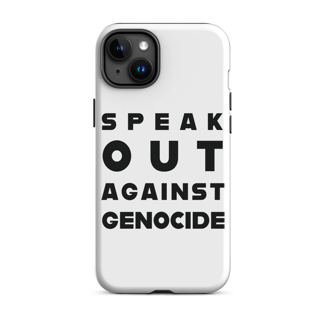 Tough Case for iPhone® - Speak out against genocide, Matte iPhone 15 Plus