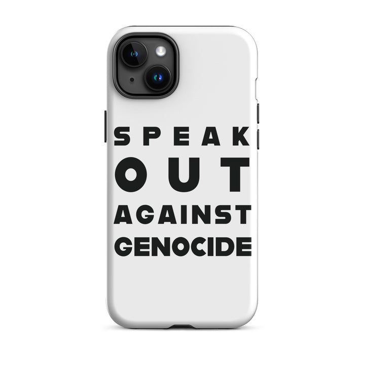 Tough Case for iPhone® - Speak out against genocide, Matte iPhone 15 Plus