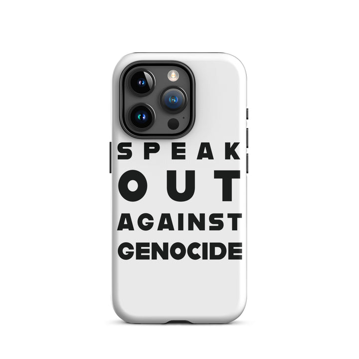 Tough Case for iPhone® - Speak out against genocide, Matte iPhone 15 Pro