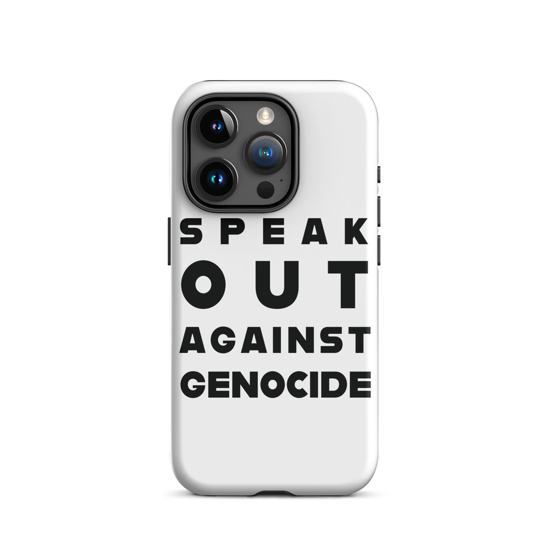 Tough Case for iPhone® - Speak out against genocide, Matte iPhone 15 Pro