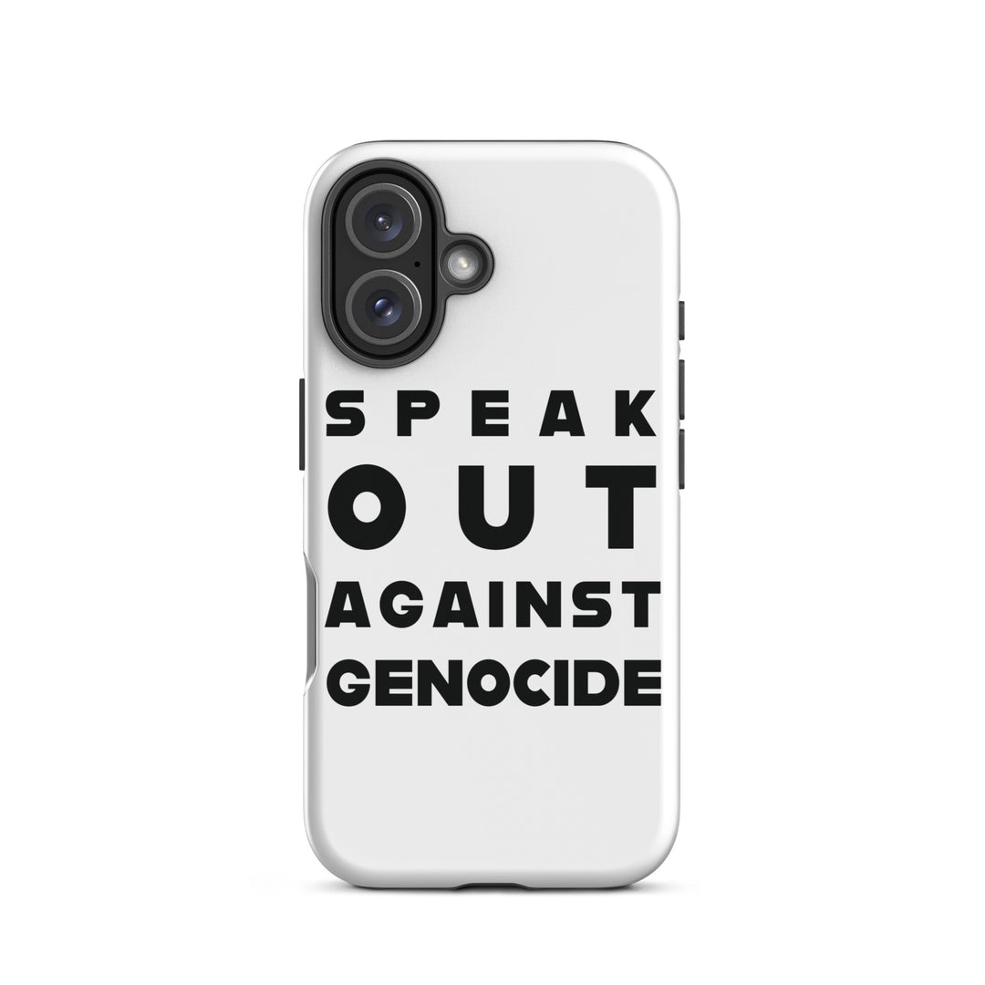 Tough Case for iPhone® - Speak out against genocide, Matte iPhone 16