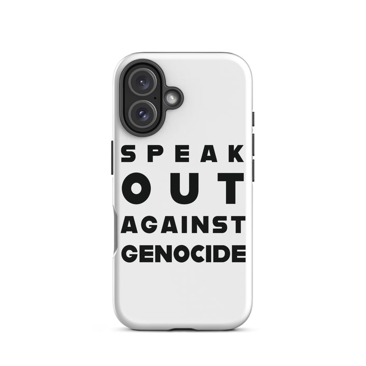 Tough Case for iPhone® - Speak out against genocide, Matte iPhone 16